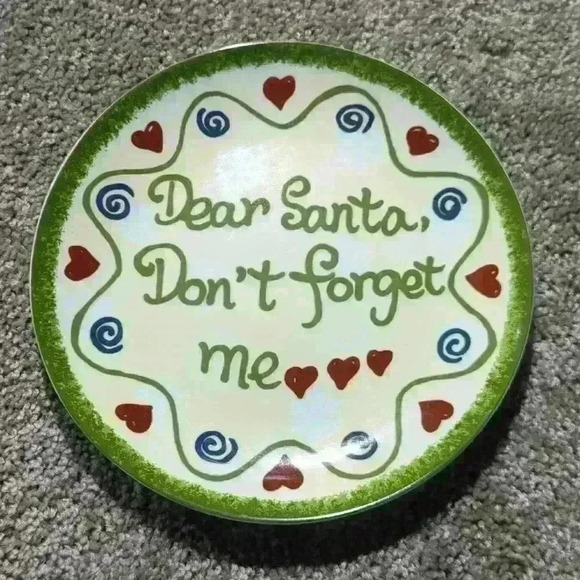 Dear Santa Don't Forget Me Plate - Picture 1 of 1
